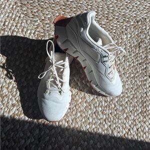 Reebok Cream and Orange Women's Athletic Shoes